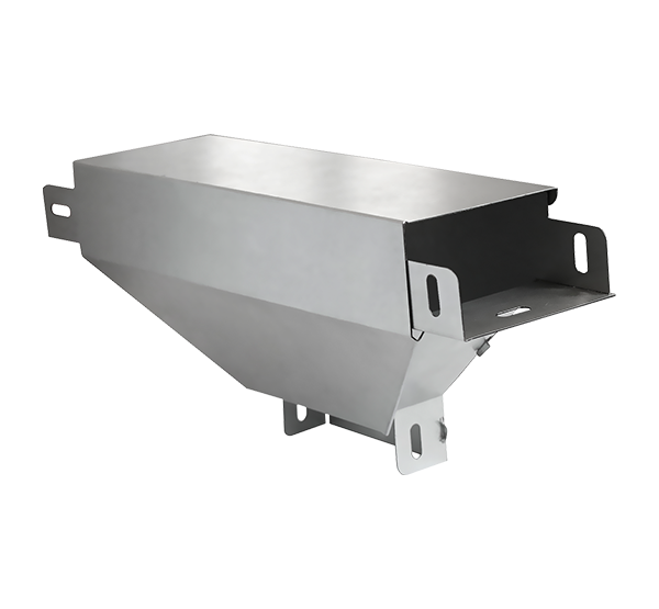 Т ответвитель вертикальный вниз с разворотом 90' STOVNR90*400*100*1,5 ZN