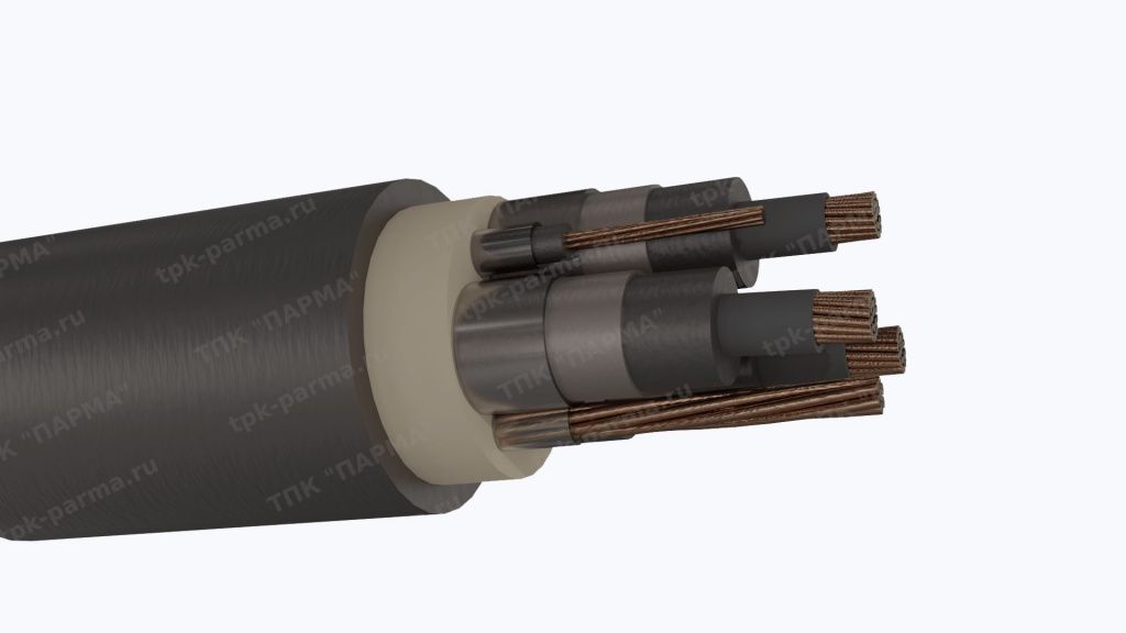 Фотография провода Кабель КГЭ-ХЛ 3х35+1х10+1х6,0 - 6кВ