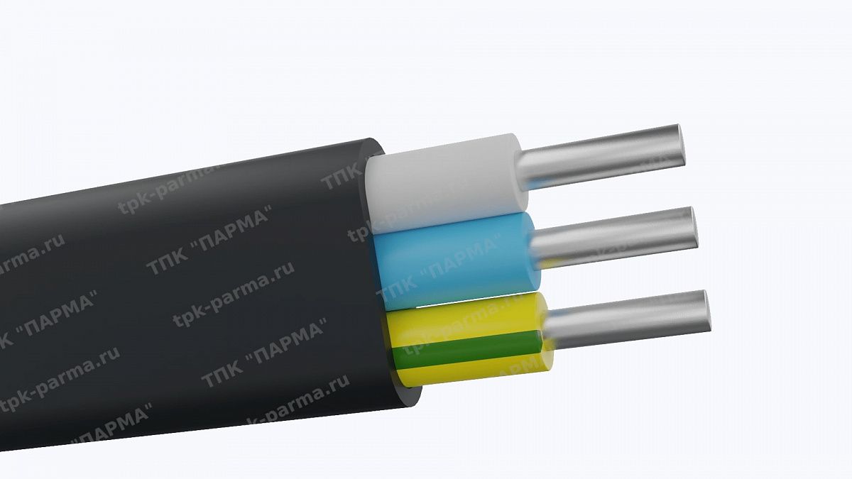 Фотография провода Кабель АВВГнг(A)-LS-П 3х4 - 1кВ