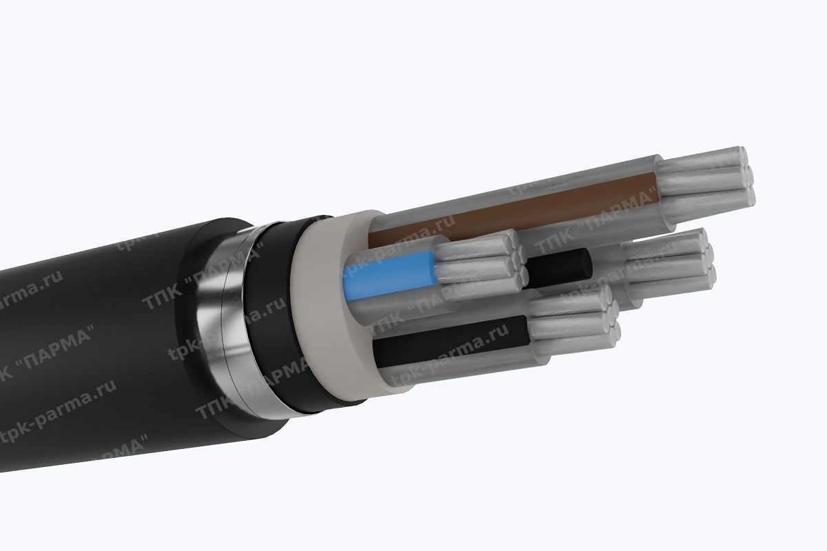 Фотография провода Кабель АПвзБбШп 3х35+1х16 - 1кВ