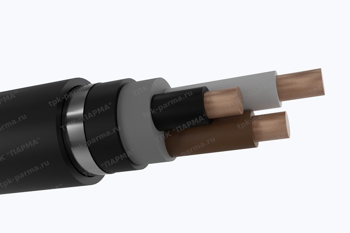 Фотография провода Кабель ПвБбШв 3х10 - 3кВ